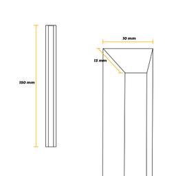 Imagem 4 do Puxador Rometal Slim Para Porta de Vidro 15 Cm Cromo Acetinado