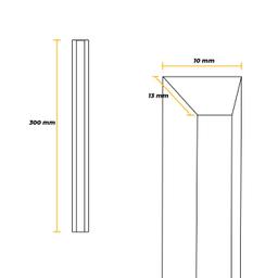 Imagem 4 do Puxador Rometal Slim Para Porta de Vidro 30 Cm Champanhe Claro