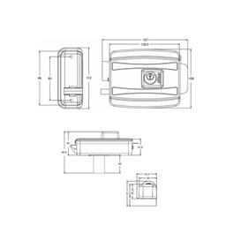 Imagem 3 do Fechadura Elétrica Cilindro 40mm Preta Stam Com Abertura Para Dentro