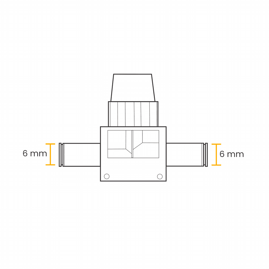 Conexão Rápida Válvula Bloqueio de Fluxo de Registro 6mm