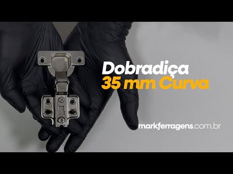 Dobradiça Mk 35mm Curva Comum Slide-on