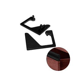 Ponteira Para Puxador Preto de 18 X 30 Mm 0258 Dmt