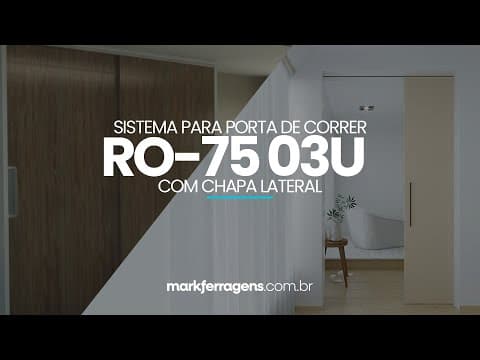 Imagem 4 do Kit Sistema Para Porta de Correr Com Chapa Lateral Ro75 03u Rometal