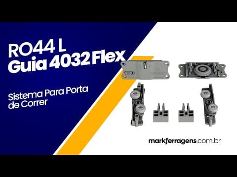 Imagem 4 do Kit Sistema Para Porta de Correr Ro44 L Com Guia 4032 Flex Rometal