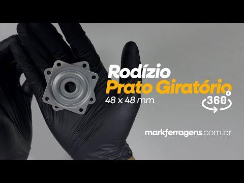 Rodizio Prato Giratório Em Aço 48 X 48 Mm Mk