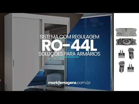 Imagem 4 do Kit Sistema Para Porta de Correr Ro44 L Com Guia Comum Rometal