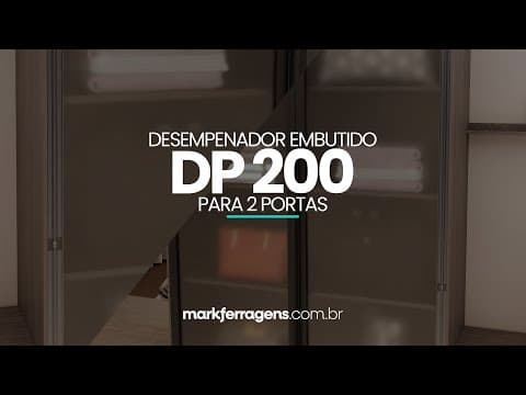 Imagem 4 do Desempenador Embutido Para 2 Portas de Alumínio Dp 200 Rometal
