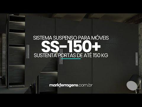 Kit Sistema Para Porta de Correr Ss150+ 3 Portas Rometal