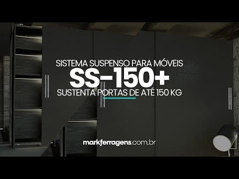 Imagem 4 do Sistema Para Porta de Correr de Armários Ss150 + 2 Portas Rometal