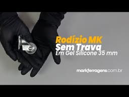 Imagem 1 do Rodizio Ou Rodinha Mk Armário Gel Transparente 35mm Sem Trava