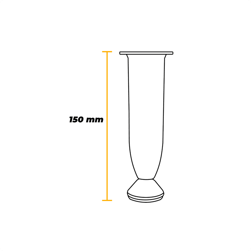 Pé Corsia Aço Cromado 15 Cm Para Armário Com Regulagens