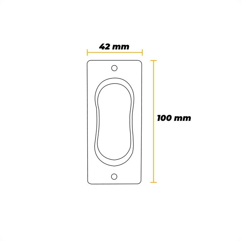 Puxador Concha Para Portas E Janelas 100mm Embutir Cr