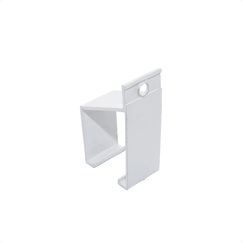 Suporte Para Trilho de Porta de Correr 35 X 35 Mm Branco 1098 Perfil