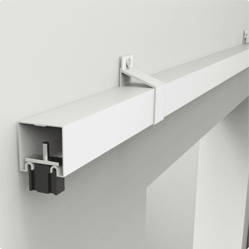 Suporte Para Trilho de Porta de Correr 35 X 35 Mm Branco 1098 Perfil