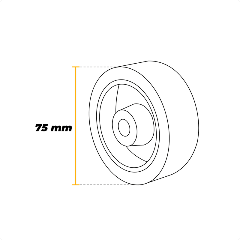 Rodízio Ou Roda de 75 Mm Para Carrinho Até 200kg