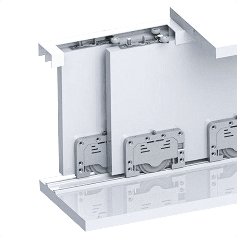 Kit Sistema Para Porta de Correr Robus Sobreposto Rb68 Com Guia 4025 Rometal