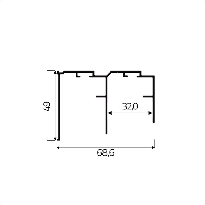 Trilho Superior Em Alumínio Anodizado Para Sistema Agility Plus Rm209 Rometal