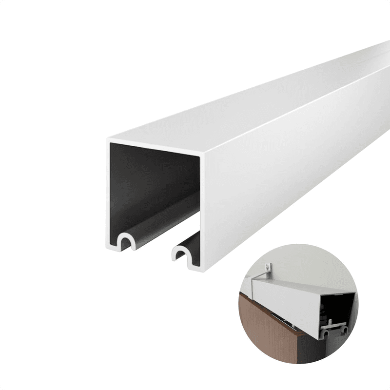 Trilho Para Porta de Correr 35 X 35 Mm Branco 2 Metros