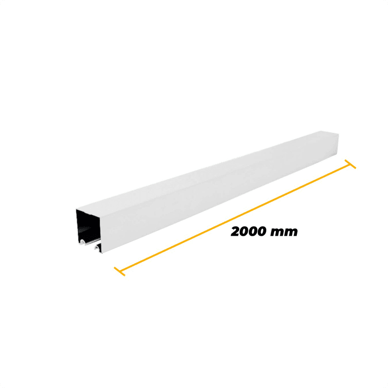 Trilho Para Porta de Correr 35 X 35 Mm Branco 2 Metros