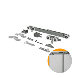 Kit Sistema Ro82 Standard de 80 A 100 Kg Pesado Para Porta Correr Rometal