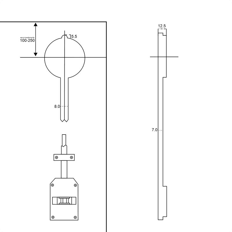 Desempenador Para Porta de Armário Em Aço Bs910 Base