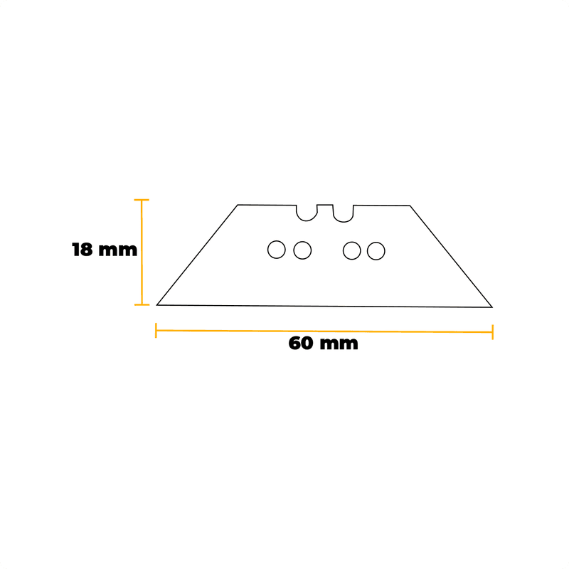 Lâminas Para Estilete Trapézio 18 Mm Caixa Com 5 Peças - Mtx