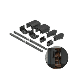Kit Sistema Para Porta de Correr Dominus (20 A 50kg) Para 3 Portas - Rometal
