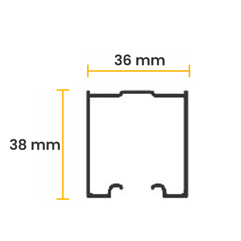 Trilho Superior Em Anodizado Para Porta de Correr Rm278 Rometal