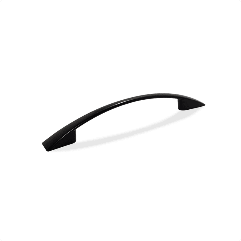 Puxador Arco Preto Acetinado Furação 128 Mm