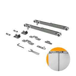 Kit Sistema Ro82 Top de 80 A 100 Kg Pesado Para Porta Correr Rometal