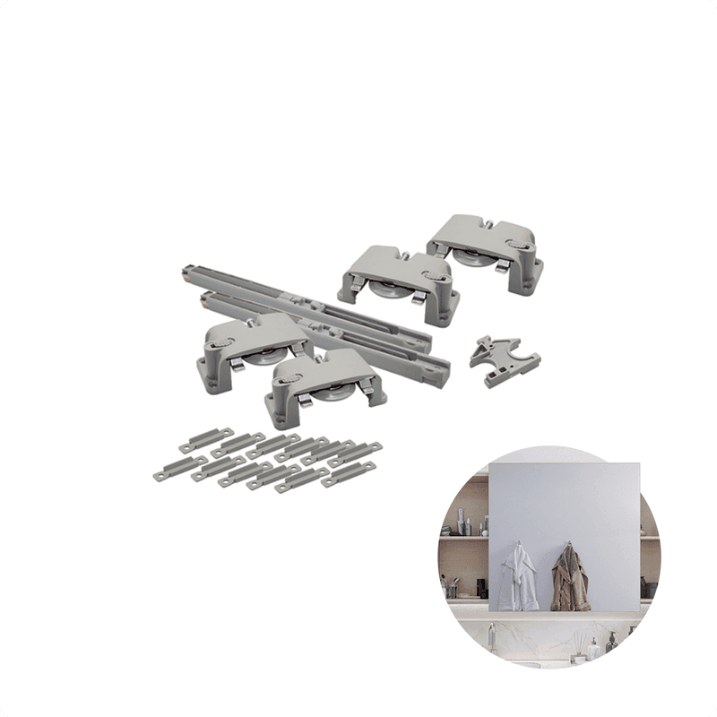 Kit Sistema Para Painel Línea Top Médio 20 A 30kg Para 1 Porta Rometal