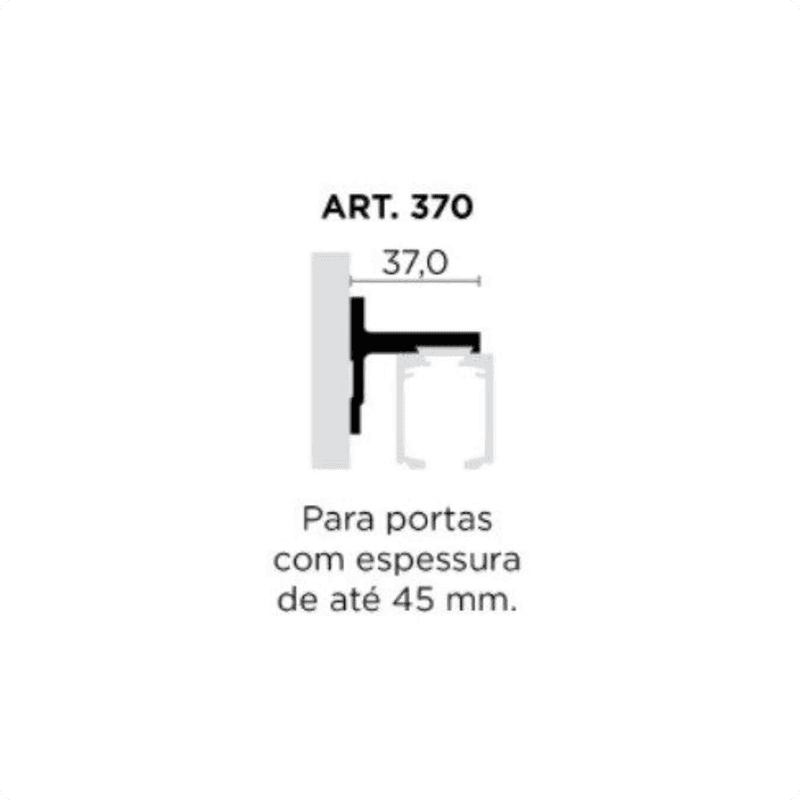 Suporte Art 370 45mm Para Trilho Rm003 Rometal