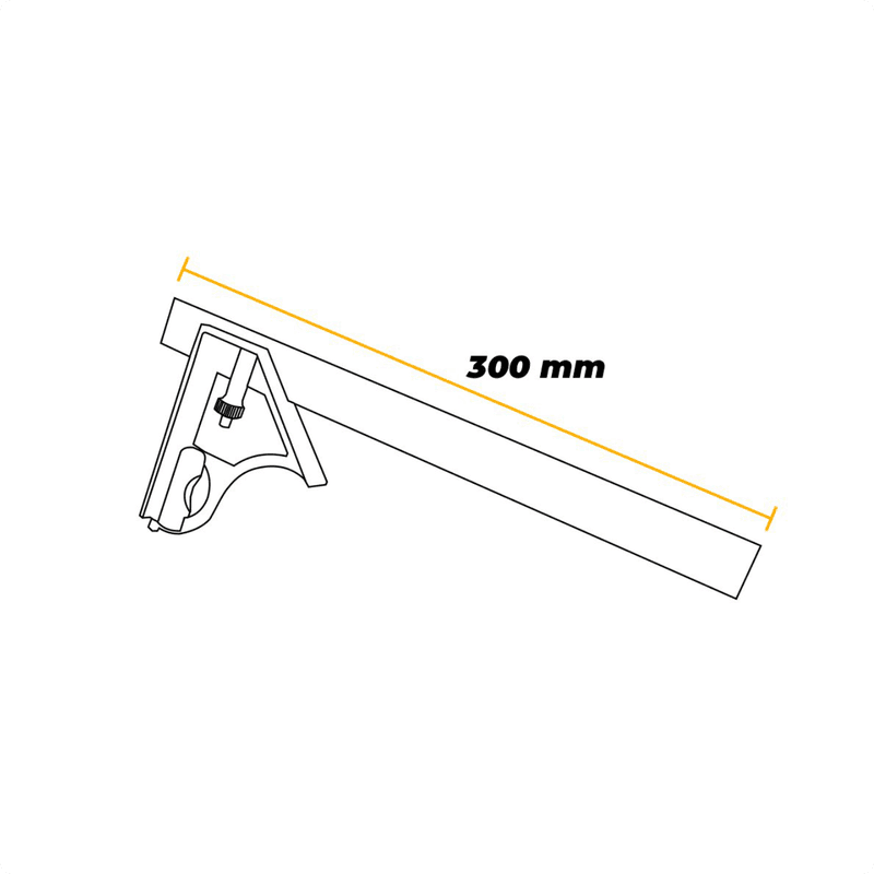 Esquadro 12" Combinado Com Régua Deslizante 30 Cm Vonder