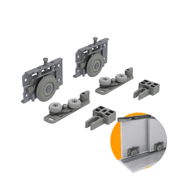 Kit Sistema Para Porta de Correr Ro62 Com Guia 4030 Universal Rometal