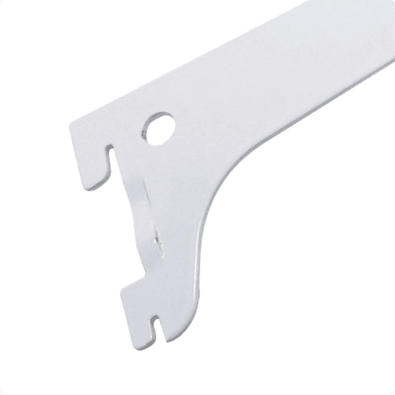 Suporte Branco de 20 Cm Sem Aba Para Trilho Cremalheira