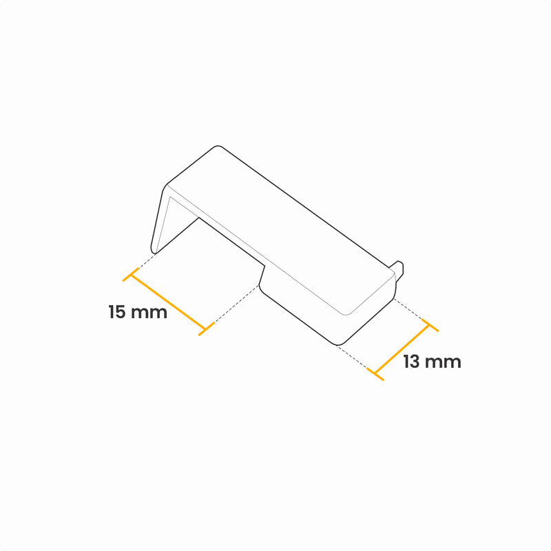 Ponteira Para Puxador Facetato Cromado de 15mm Pe183 Rometal