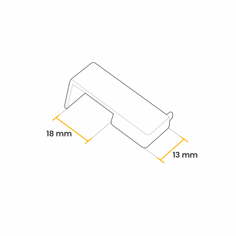 Ponteira Para Puxador Facetato Cromado de 18mm Pe183 Rometal