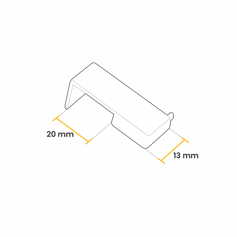 Ponteira Para Puxador Facetato Cromado de 20mm Pe183 Rometal