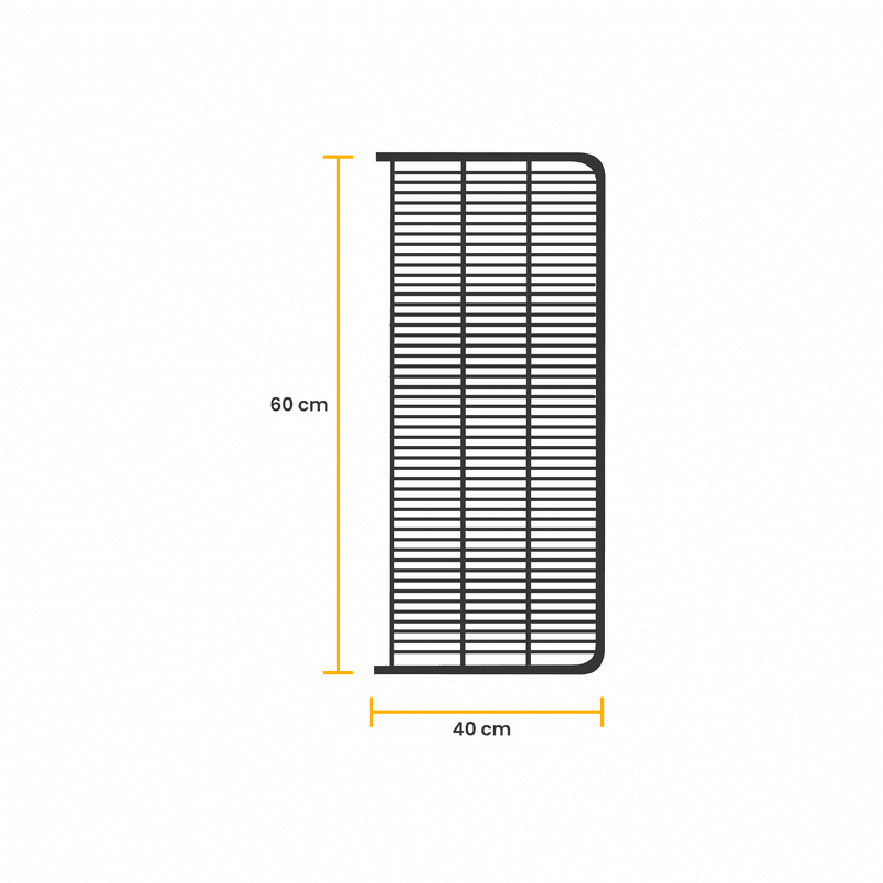 Prateleira Aramada Modular Preto de 60 X 40 Cm Para Organização de Closet Mo0106