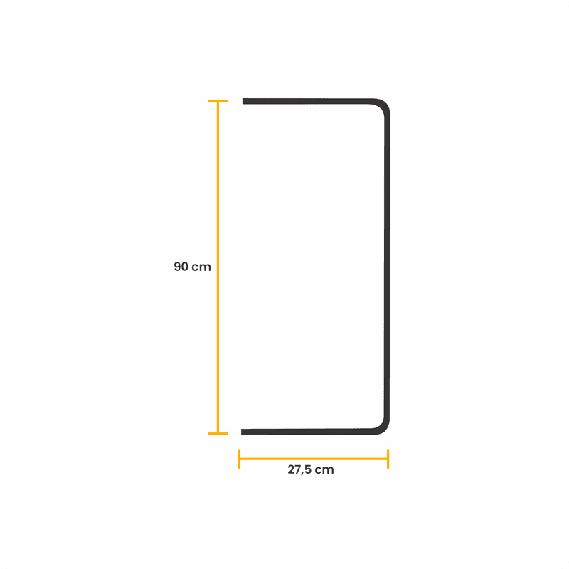 Cabideiro Modular Arara Preto Para Closet 90 X 27,5 Cm de Cremalheira Mo0008