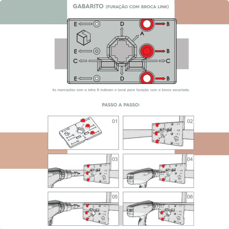 Gabarito Para Furação Para O Perfil Link Rometal