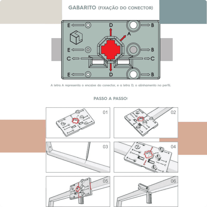 Gabarito Para Furação Para O Perfil Link Rometal