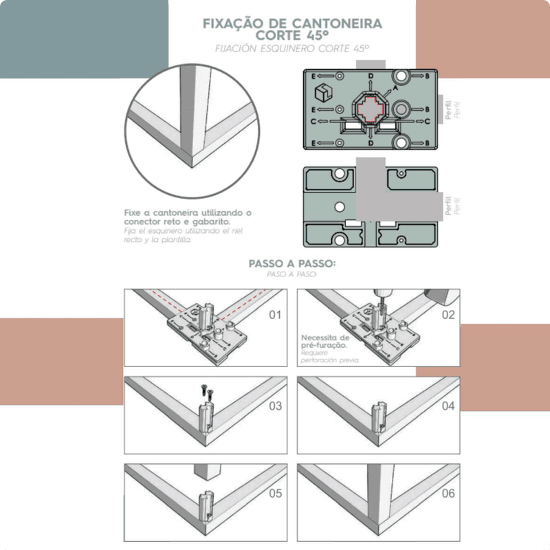 Gabarito Para Furação Para O Perfil Link Rometal