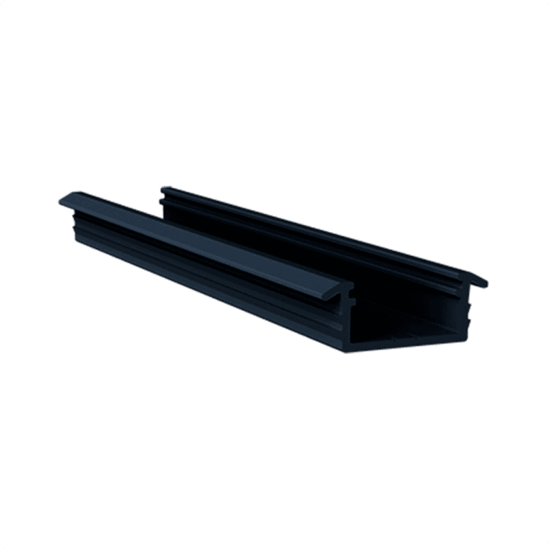 Perfil de Embutir Em Preto Fosco Para Led Rm331 Rometal