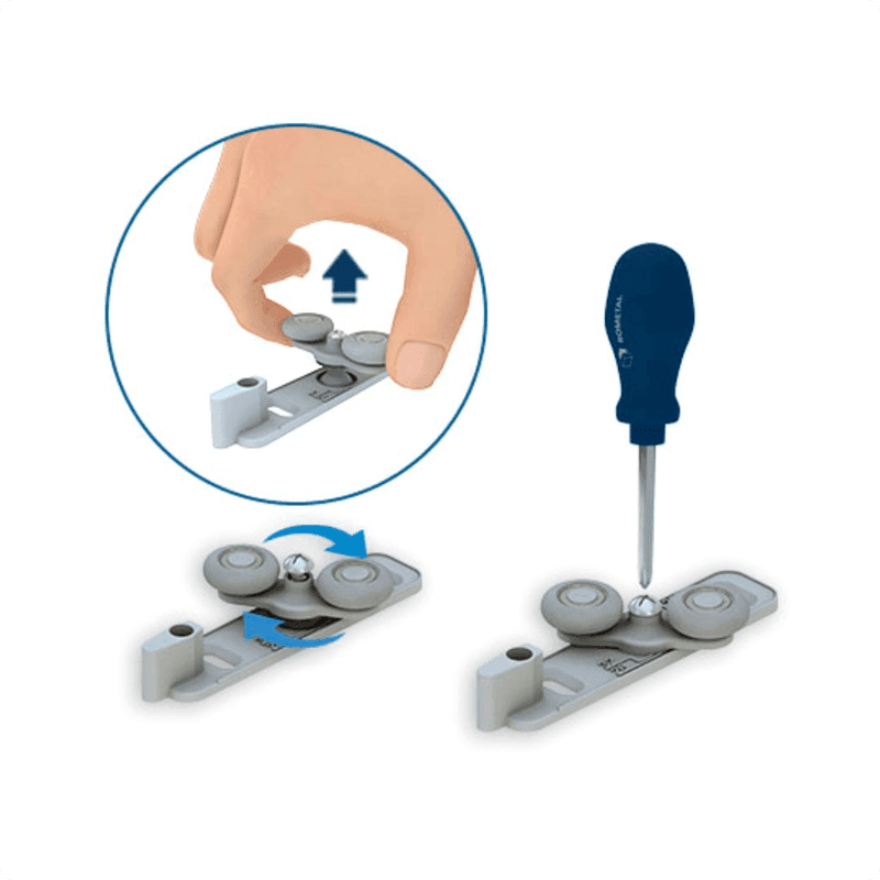 Kit Sistema Para Porta de Correr Ro50 Com Guia Universal 4030 Rometal