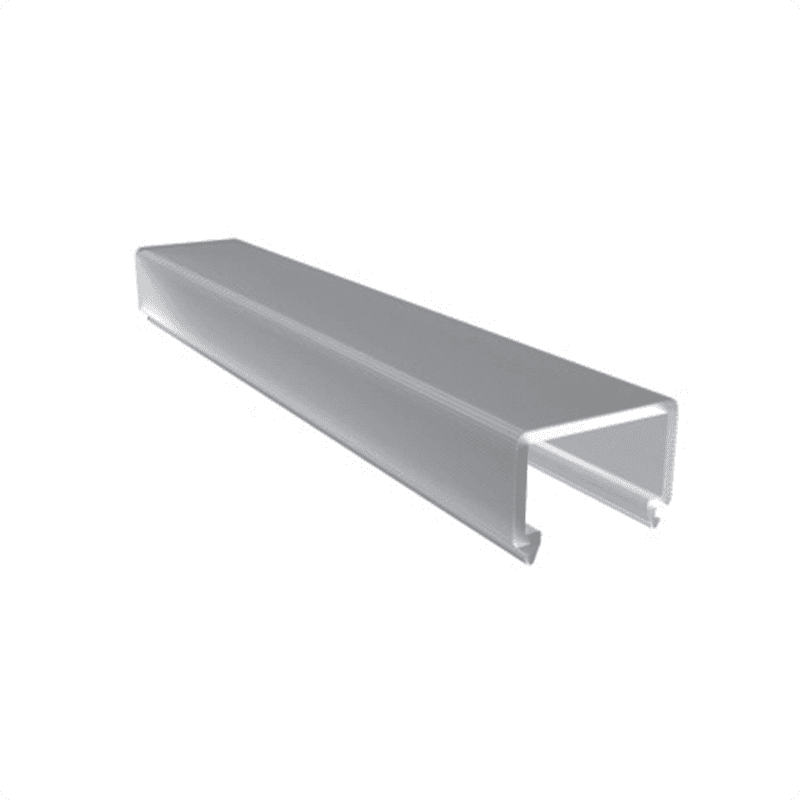 Perfil Difusor Led Alto Em Branco Leitoso de 3000mm Df003 Rometal