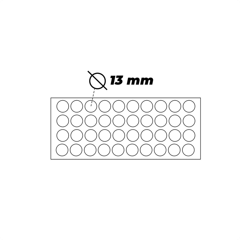 Tapa Furo Adesivo Branco Liso 13 Mm Cartela Com 40 Unidades