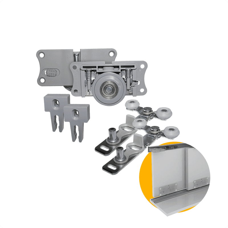 Kit Sistema Para Porta de Correr Ro44 L Com Guia 4025 Rometal