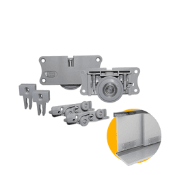 Kit Sistema Para Porta de Correr Ro44 L Com Guia 4032 Flex Rometal