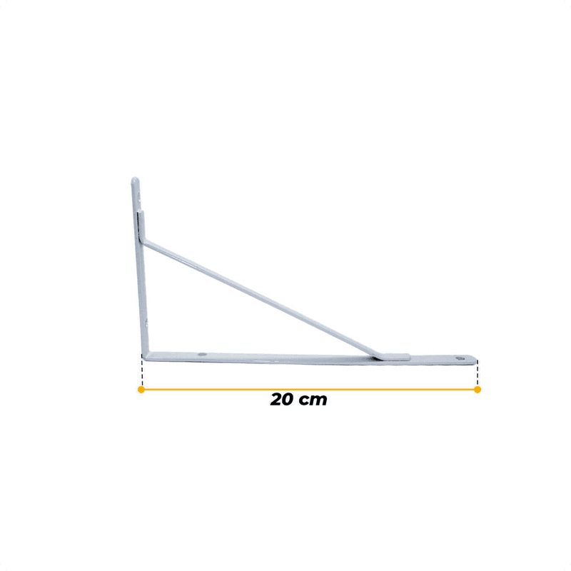 Suporte Mão Francesa Reforçada 20 Cm Branca - Sr